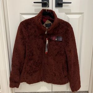 Pendleton Maroon Sherpa Zippered Jacket (NWT)